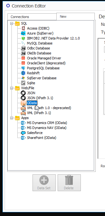 OData Connection Editor