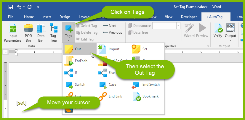 How Do I Use a Set Tag? | Fluent Docs